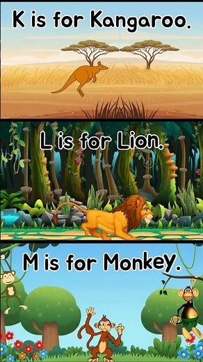 Animal ABC Phonics K to O | Learn with Kangaroo Lion Monkey Nightingale Owl | Cocomomokidstv