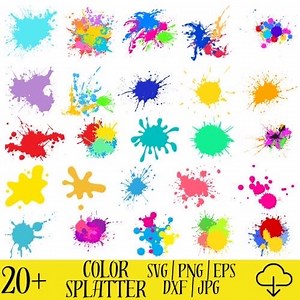 Paint Splatter SVG Bundle: Ink Splats, Art Class Clipart (digital Download) - Etsy