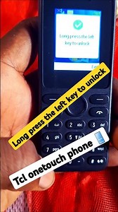 long press the left key @tcl onetouch phone
