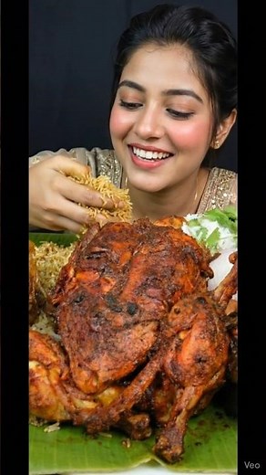 ASMR Eating Chicken Biryani | Deep Relaxing Eating | Super Satisfying Rice & Chicken Bites #mukbang