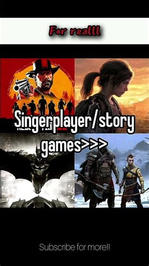 Single player story games #gaming