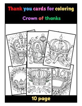Thank you cards for coloring