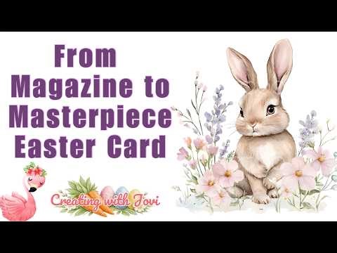 From Magazine to Masterpiece 🐰✨ | Adorable Bunny Greeting Card DIY