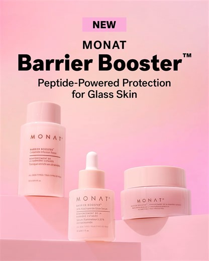Your barrier, but better. 💖 NEW MONAT Barrier Booster™ is HERE to give you that glass-skin glow! Two special offers: ✨ Purchase the System get a FREE Cleanser of your choice! (MP: $86 | VIP $100) A $232 value. ✨ Build your own skincare routine up to 60% OFF! Head to the link in bio or visit www.mymonat.com to get yours now! 💫 | MONAT