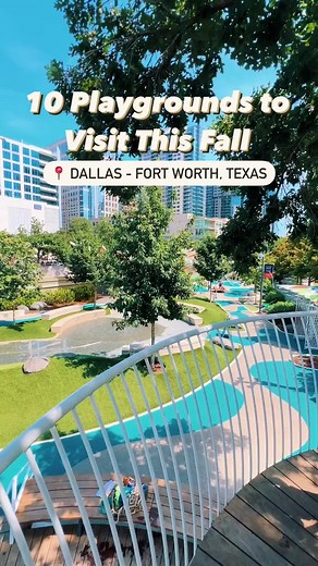 🌟 10 Playgrounds to Visit This Fall in Dallas - Fort Worth, TX 🌟 1. Sheila and Jody Grant Children’s Park at Klyde Warren Park 2. Dream Park in Fort Worth 3. Casey’s Playhouse in Grapevine 4. Bicentennial Park in Southlake 5. KidZone at Harry Myers Park in Rockwall 6. Spirit Park in Allen 7. Windhaven Meadows Park in Plano 8. PlayGrand Adventures in Grand Prairie 9. Allen Shivers Park in Dallas 10. Midlothian Community Park What’s your favorite playground in DFW?!