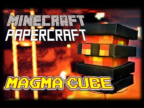 DIY Minecraft Papercraft Nether Theme Set (1/2) - Magma Cube, Wither Skeleton, Ghast, Zombie Pigman