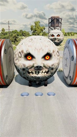 Long City Capsule Buses & Car vs Hydraulic Crush BeamNG.Drive #shorts #beamngdrive #bus