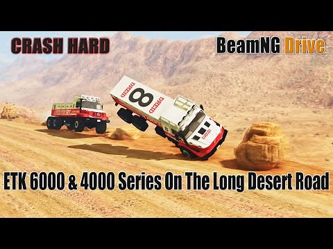 BeamNG Drive - Racing & Crashing The ETK 6000 & 4000 Series On The Long Bumpy Desert Road