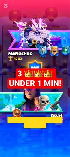 DRAGON RUSH! 3 Crowns, 0 Chance for Opponent Clash Royale Battles