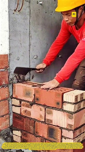 Structural Connection: Linking Brick Walls to Concrete Columns