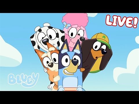 🔴LIVE: Fun Bluey Games to Play with Friends | 40 MINUTES | Bluey