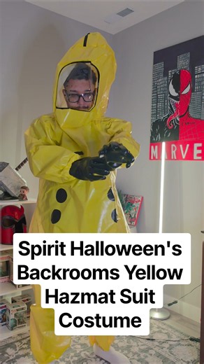 Spirit Halloween's Backrooms Yellow Hazmat Suit Costume #backrooms #a24 #spirithalloween