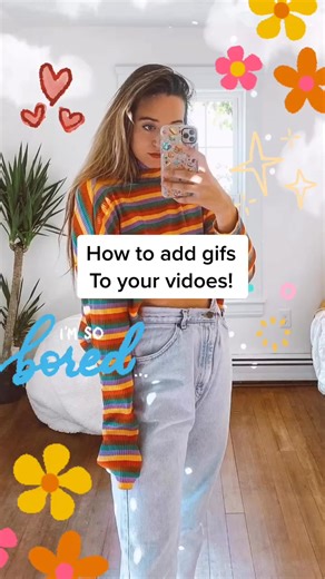 How to add gifs to your videos! ✨💕 #tiktok #fyp