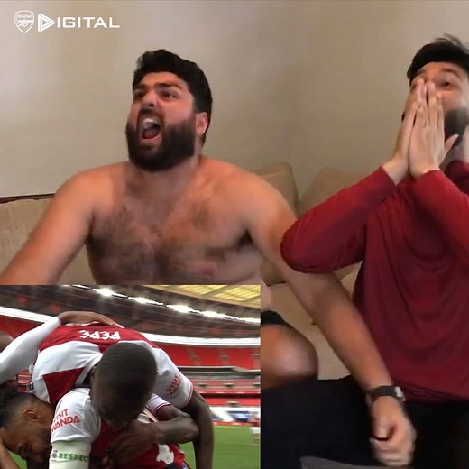 2.5M views · 87K reactions | 論 Introducing... A special FA Cup winners episode of Gooners React!  Pepe's offside screamer ⚡ Auba dinking it home 藍 Dropping the trophy  Absolutely unmissable! | Arsenal | Facebook