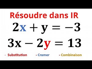 Solving a system of 2 equations with 2 unknowns: Substitution, Cramer's rule, and Combination