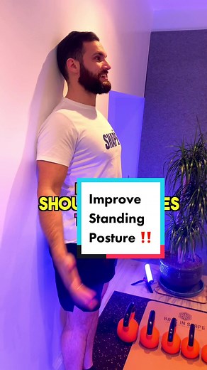 Learn how to stand with better posture 🌟 3 quick tips! #BackInShapeProgram #posture #standing #wallcheck #standingposture #betterposture #standstraight #standtall #fyp