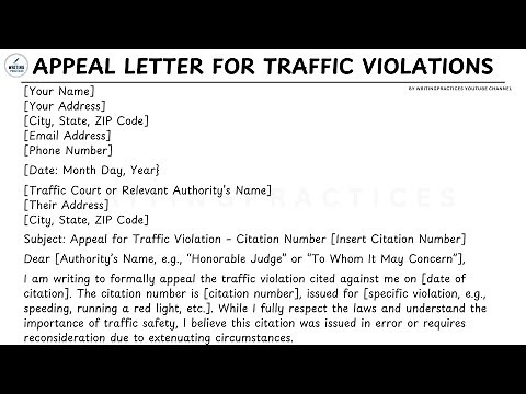 LETTER TEMPLATE How To Write An Appeal Letter for Traffic Violations Steps Guide | Writing Practices