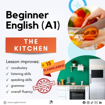 The Kitchen | Kitchen Vocabulary | Beginner ESL for Teens & Adults (A1)