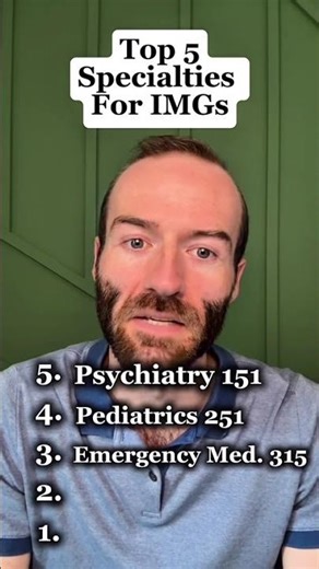 Top 5 Specialties that IMGs match into