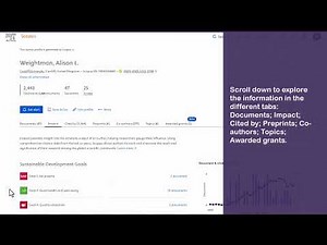 Scopus: Displaying an author profile