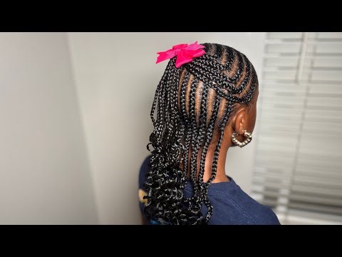 Starting her healthy hair journey|Flat Iron|Trim|Braid Style