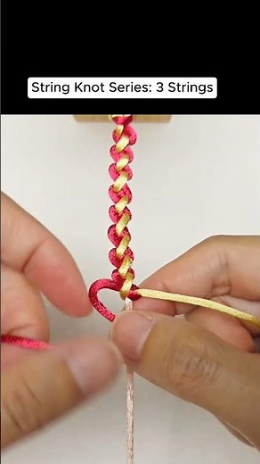 Macrame Basics 14: 3 Strings Knot Tutorial #shortstutorial #macramedesigns #knottingtutorial #knot