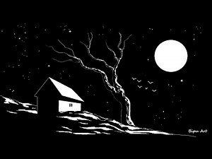 How to draw A simple Scenery on Ms Paint | Ms Paint Drawing | Draw on computer paint