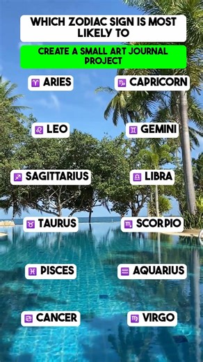 Which Zodiac Sign is most likely to create a small art journal project?