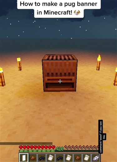Easy Pug Banner in Minecraft #fyp #minecraft #shaders #banner #minecrafttips #satisfying #pixelart #like #follow #share