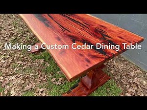 Building a Live Edge Bookmatched Cedar Dining Table