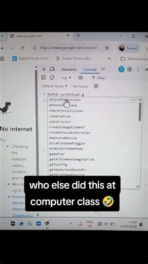 🦖 stupidest hack 🤮 Runner.prototype.gameOver = function(){}