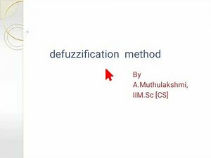 Defuzzification methods