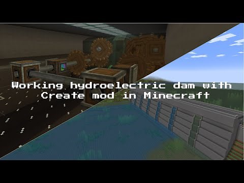Minecraft Create Mod Build Showcase: Fully Functional Hydroelectric Dam