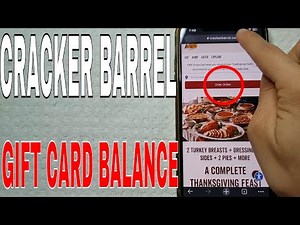 ✅ How To Check Cracker Barrel Gift Card Balance Online 🔴
