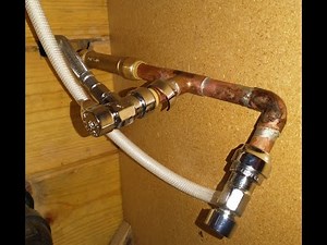 Adding a shut off on water line to the refrigerator.