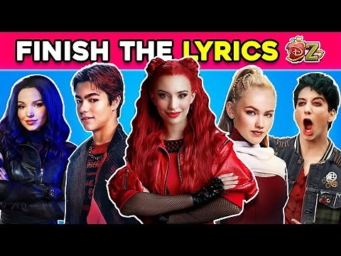 FINISH THE LYRIC... ZOMBIES 4 🧟VS DESCENDANTS | Disney Channel Quiz | Nova, Victor, Zed, Red,...