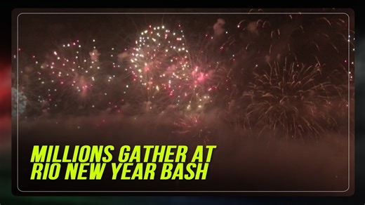 Millions welcomed 2026 on Thursday (January 1) at Copacabana Beach in Rio in a celebration that aimed to break the city's own record as the host of the largest New Year's party. The "Reveillon," as the celebration is called, started with 19 boats along the coast loaded with pyrotechnics to feature the city's largest firework show lasting 12 minutes to bid farewell to 2025. | ABS-CBN News