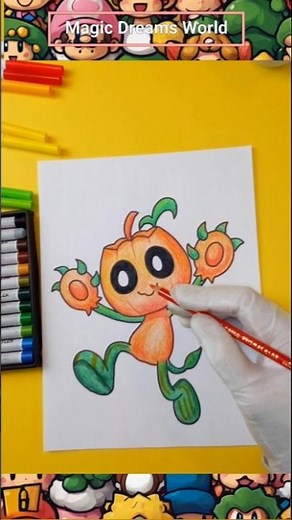 How To Draw Gourdy from Dandy's World | Easy #art #drawingtutorial #roblox