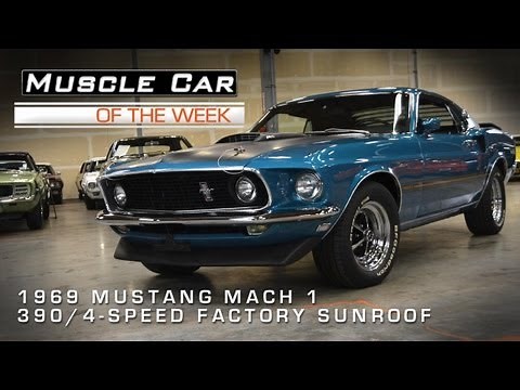 1969 Mustang Mach 1 Factory Sunroof Muscle Car Of The Week Video #9