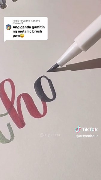 Metallic Brush Pen Calligraphy Tutorial for Beginners