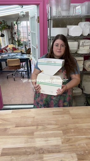 To be honest, posting videos of myself on the internet did feel really embarrassing to me at first, and I didn’t tell a lot of the people I knew in real life that I was even doing it until after I had grown a following I deemed no longer “embarrassing”. 😅 The thing is though… putting yourself out there is not embarrassing, and having dreams and goals is admirable. So glad I didn’t listen to myself and kept going! ❤️ #sunroom_ceramics #slipcast #slipcastceramics #slipcastingprocess | Sunroom Cer