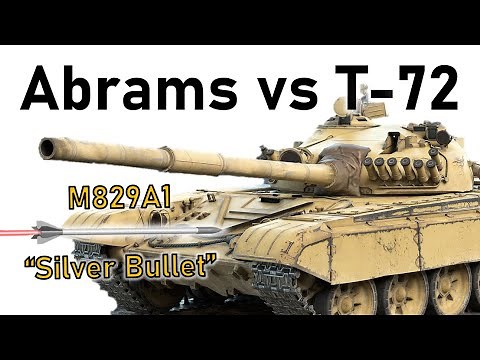 Abrams SILVER BULLET vs Iraqi T-72 | M829A1 Depleted Uranium APFSDS Armour Penetration Simulation