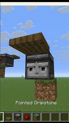 how to make a dripstone dropper #minecraft #minecrafttutorial