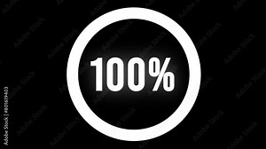 100% green screen, 0-100 number increasing graphic, white infographic, render of a symbol made of spheres