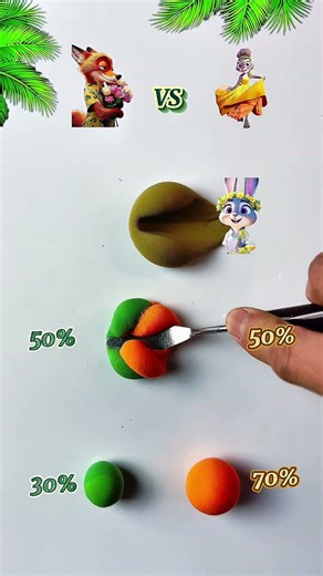 Satisfying Color Mixing with Air Clay | Zootopia 2 Inspired 🐰🦊 #asmr #airclay #zootopia2