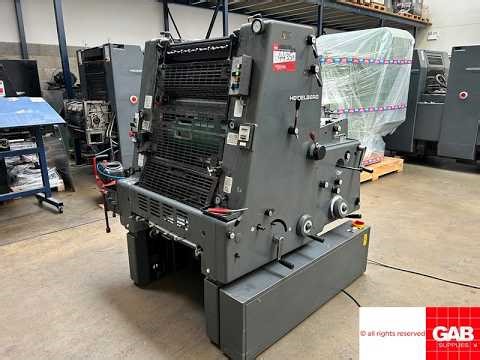 Cheap Heidelberg GTO 52 one color offset printing machine with accu-flow dampening and numbering