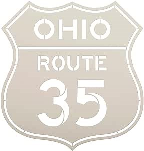 Personalized Route 66 Sign Stencil by StudioR12 - Select Size - USA Made - DIY Vintage Highway Garage Decor | Paint Rustic Road Signs for Man Cave (18 inch)