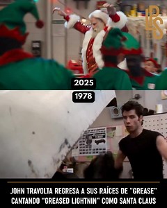 John Travolta electrizó la temporada navideña al regresar a sus raíces de "Grease" en un nuevo anuncio navideño. El actor evocó a su querido personaje, Danny Zuko, del musical de 1978, al interpretar una vez más uno de los éxitos más emblemáticos de la película, "Greased Lightnin", vestido de Papá Noel como parte de la campaña navideña de Capital One. #cine #johntravolta #grease | Peli de la semana
