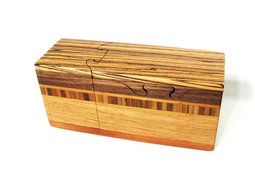 Puzzle Box Made of Five Woods With A Secret Compartment - Etsy