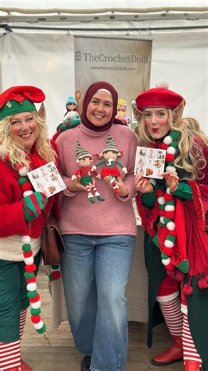 3K views · 12 reactions | Two elves visited my market stall today and confessed… “Even WE couldn’t make these!” 來臨 If the elf squad approves, you know they’re special! @tedberrymarket @tinynelsonproductions #thecrochetdolls #crochetelf #elfontheshelfideas #crochetgifts #giftsforchristmas #handmadegifts #smallirishbusiness #womeninbusiness | The Crochet Dolls | Facebook